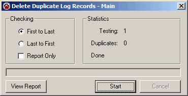 log duplicate delete