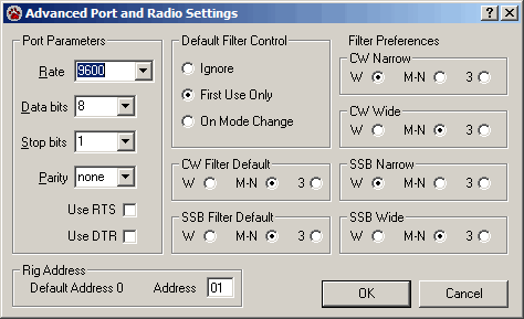 icom advanced settings